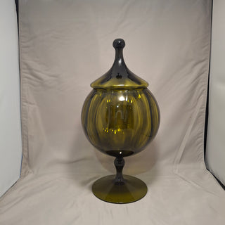 Empoli Green Circus Tent Glass Jar