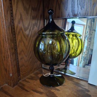 Empoli Green Circus Tent Glass Jar