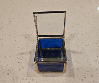Blue Beveled Glass Box