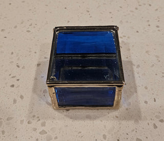 Blue Beveled Glass Box