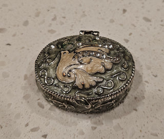 Small Vintage Bird Pill Box