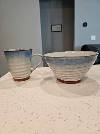 32-Piece Sango Blue Spiral Dish Set