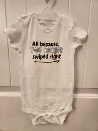 12 months baby bodysuit: All because two people swiped right