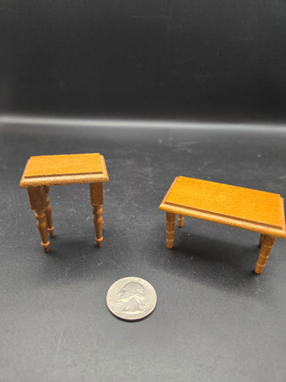 Dollhouse: 1:12 sc 2 Wood TSM Livingroom Tables  Fol