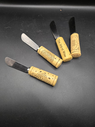 4 pc Wine "Cork" Cheese  Spreaders