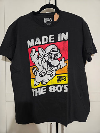 Super Mario  Bros. T-Shirt, Black, Large MTS