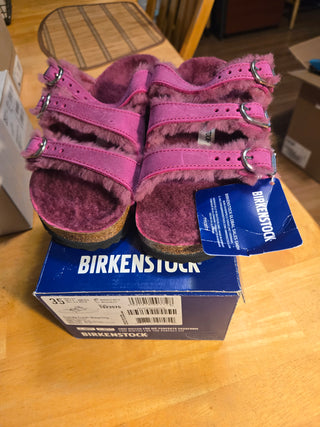 New Birkenstock Fuchsia Shearling Sandal       RC
