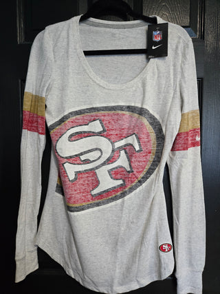 New* San Francisco 49er Nike Womens Long Sleeve Shirt, Large