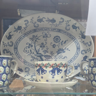 Vintage USA Blue Onion Serving Plate
