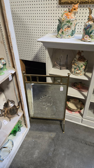 VTG Brass Mirrored Fireplace Screen