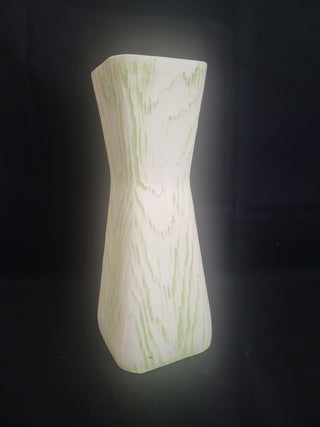 Shawnee Pottery USA Green Wood Bark Vase 1211