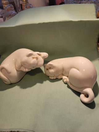 1970's Fitz & Floyd 'Cat Nap' Salt & Pepper Shaker Set