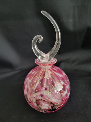 Glass Act Studio Perfume Bottle w/Glass Stopper - Pink & Gold