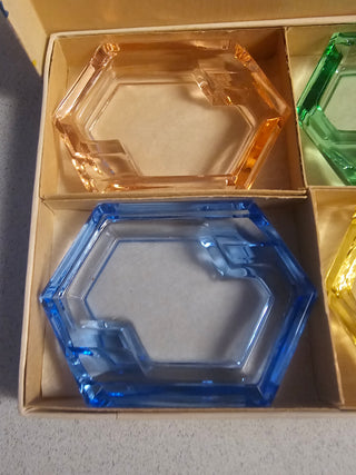 Vintage Atomic Hexagon Geometric Catch-all Set