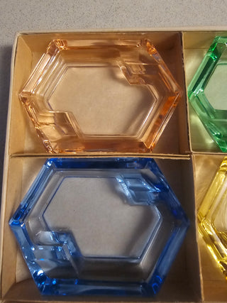 Vintage Atomic Hexagon Geometric Catch-all Set