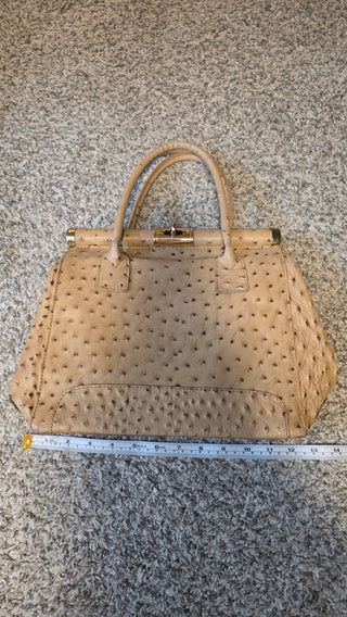 Vintage DIVA'S Embossed OSTRICH leather purse