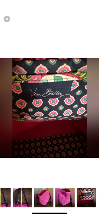 Vera Bradley Petal Paisley Elephant Pink Shoulder Bag-RSV