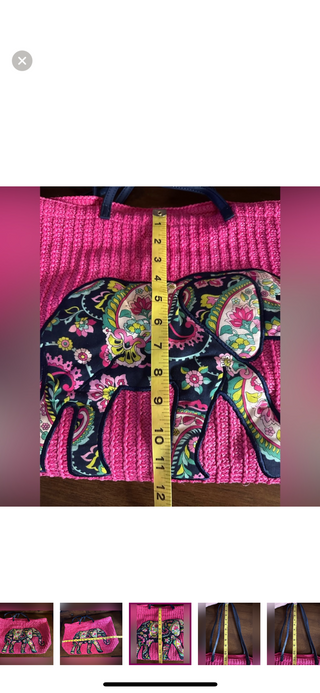Vera Bradley Petal Paisley Elephant Pink Shoulder Bag-RSV