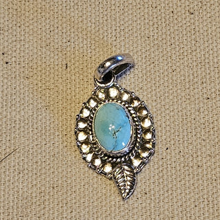 .925 sky  blue turquoise pendant