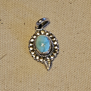 .925 sky  blue turquoise pendant