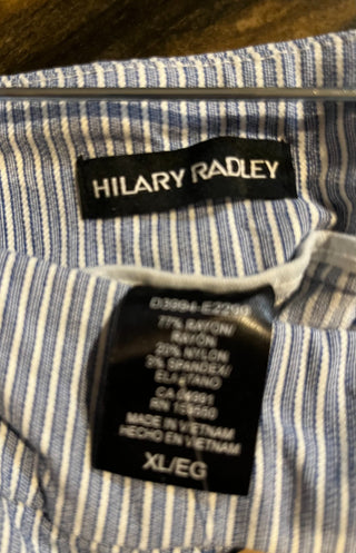 Hillary Radley Blue and White Striped Shorts (XL) RSV|82427