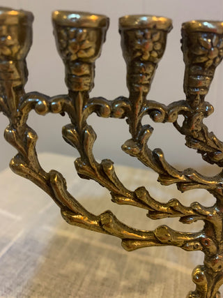 6" Brass detailed Menorah|127015