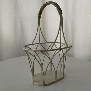 ivory color metal basket RSV