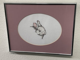 Bunny Cross Stitched Framed #49|62190