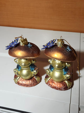 Kurt Adler glass mushroom butterfly frogs RCD|145906