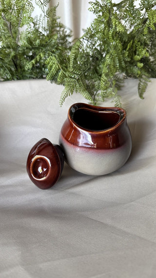 Vintage Nova Brown Cream/Sugar Set 0f 2 (LZD - RSV)|80769