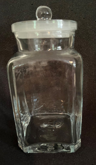 VINTAGE LARGE HEAVY MAGGI APOTHECARY JAR 1930'S 10.5 X 5 EXCELLENT CONDITION (KJS) RCD