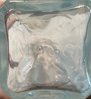 VINTAGE LARGE HEAVY MAGGI APOTHECARY JAR 1930'S 10.5 X 5 EXCELLENT CONDITION (KJS) RCD