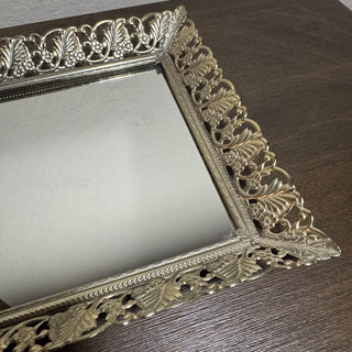 Vintage Mirrored Floral Vanity Tray MTS|90299