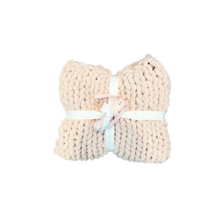 CHUNKY BABY BLANKET + RATTLE PINK RSV|64660