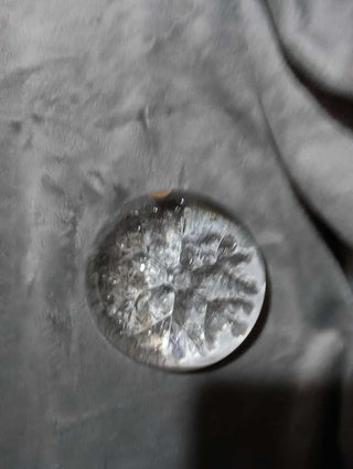 vintage crystal paperweight with a snowflake design rsv|124535