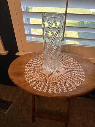 Vintage Large 12 inch Lead Crystal Vase - RCD