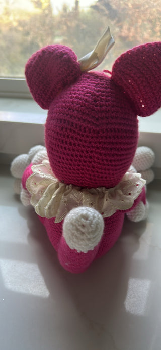 Hand crochet large pink panter