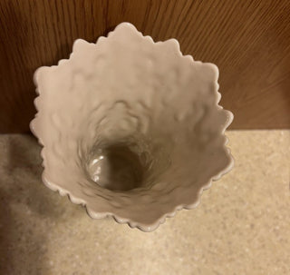 Vintage Lenox China Ivory Porcelain Large Embossed Woodland Vase #62 VV MTS|93313