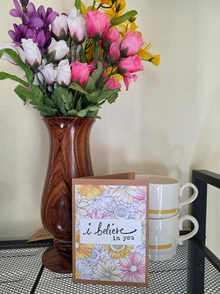 bri.crafty - Spring Floral x I Believe in You - Blank Card