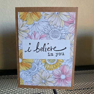 bri.crafty - Spring Floral x I Believe in You - Blank Card