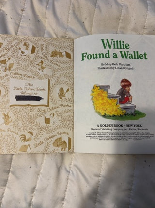 1984 A Little Golden Book titled "Willie Found a Wallet"