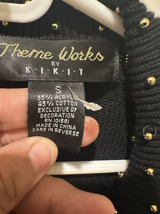 Theme Works Kikit Christmas Sweater Women S Beaded Sequin Embroider gift boxes #63 VV MTS|133076