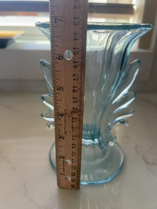 Vintage Fostoria "Baroque" Azure Blue Vase