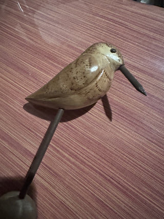 Vintage Hand Carved bird with pointy beak #62 VV MTS|80849