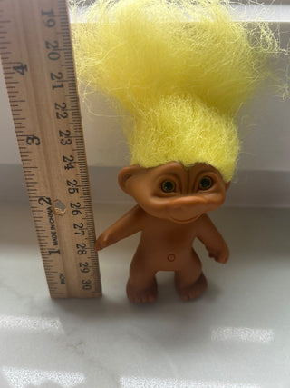 Vintage Yellow hair Troll Doll-RSV