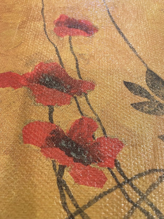 Heavy Canvas Painting of Poppies ~MTS|66114