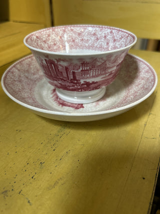 12F Pink Pantheon R&M Bowl & Saucer MTS|70811