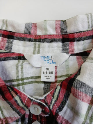 Flannel Shirt, Red & White colors|108438