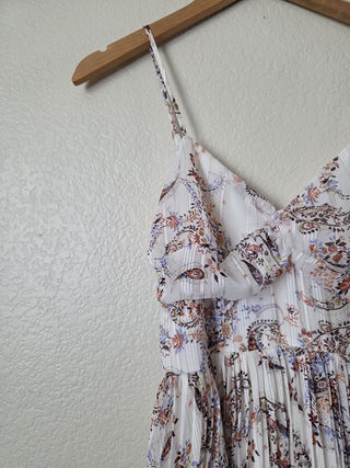 NEW! Blue Rain paisley printed pleated dress RSV|163877