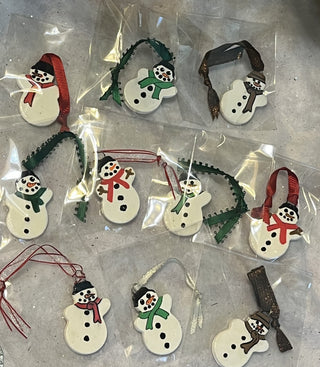 Handcrafted Clay Snowman Ornament | Gift Tag|129724
